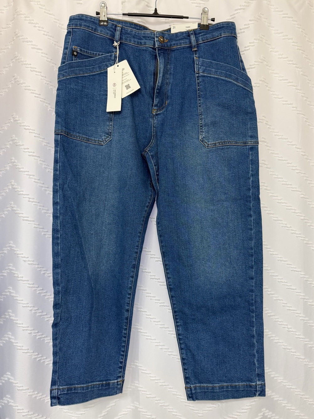 Ag Adriano Goldschmied Blue Tapered Safari Pant